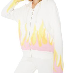 Wildfox flame zip up